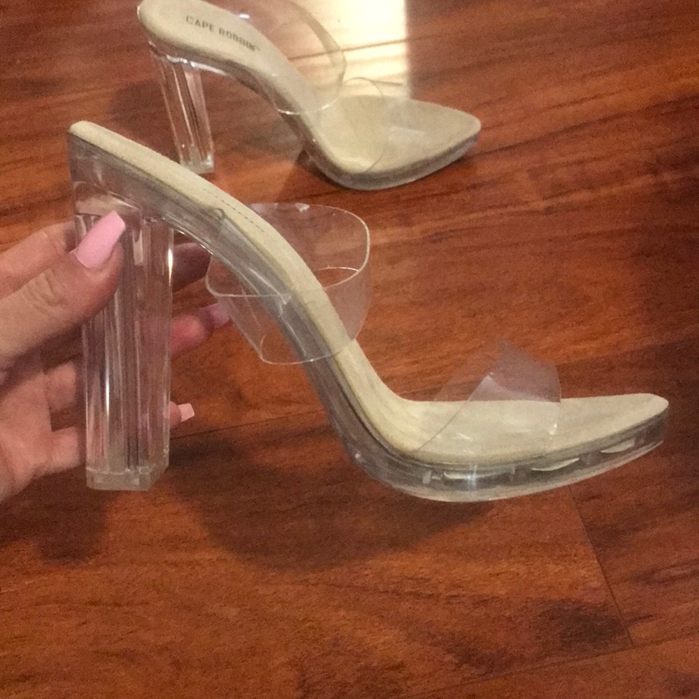 Clear heels